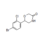 6-(4-Bromo-2-chlorophenyl)morpholin-3-one