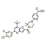 6-[4-[7-(tert-Butyl)-5-(4-chloro-3-fluorophenyl)furo[3,2-b]pyridine-2-carbonyl]-3,3-dimethylpiperazin-1-yl]nicotinic Acid