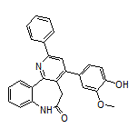 4-(4-Hydroxy-3-methoxyphenyl)-2-phenyl-5H-benzo[b]pyrido[2,3-d]azepin-6(7H)-one