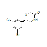 (R)-6-(3-Bromo-5-chlorophenyl)morpholin-3-one