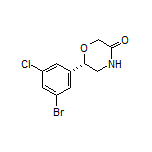 (S)-6-(3-Bromo-5-chlorophenyl)morpholin-3-one