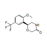 (S)-6-[2-Methoxy-5-(trifluoromethyl)phenyl]morpholin-3-one