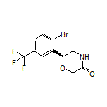 (S)-6-[2-Bromo-5-(trifluoromethyl)phenyl]morpholin-3-one