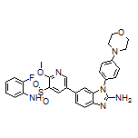 5-[2-Amino-1-(4-morpholinophenyl)-1H-benzo[d]imidazol-6-yl]-N-(2-fluorophenyl)-2-methoxypyridine-3-sulfonamide