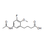 4-(5-Acetamido-3-fluoro-2-methoxyphenyl)butanoic Acid