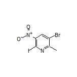 3-Bromo-6-iodo-2-methyl-5-nitropyridine