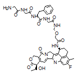 (S)-2-[2-(2-Aminoacetamido)acetamido]-N-[2-[[[2-[[(1S,9S)-9-ethyl-5-fluoro-9-hydroxy-4-methyl-10,13-dioxo-1,2,3,9,10,12,13,15-octahydrobenzo[de]pyrano[3’,4’:6,7]indolizino[1,2-b]quinolin-1-yl]amino]-2-oxoethoxy]methyl]amino]-2-oxoethyl]-3-phenylpropanamide