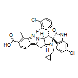 (2’S,3’S,3a’S,10a’S)-6-Chloro-3’-(3-chloro-2-fluorophenyl)-1’-(cyclopropylmethyl)-6’-methyl-2-oxo-3’,3a’,10’,10a’-tetrahydro-1’H-spiro[indoline-3,2’-pyrrolo[2’,3’:4,5]pyrrolo[1,2-b]indazole]-7’-carboxylic Acid