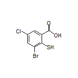 3-Bromo-5-chloro-2-mercaptobenzoic Acid