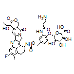 (2S,3S,4S,5R,6S)-6-[2-(3-Aminopropanamido)-4-[[[[(1S,9S)-9-ethyl-5-fluoro-9-hydroxy-4-methyl-10,13-dioxo-1,2,3,9,10,12,13,15-octahydrobenzo[de]pyrano[3’,4’:6,7]indolizino[1,2-b]quinolin-1-yl]carbamoyl]oxy]methyl]phenoxy]-3,4,5-trihydroxytetrahydro-2H-pyran-2-carboxylic Acid