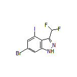 6-Bromo-3-(difluoromethyl)-4-iodo-1H-indazole