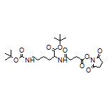 tert-Butyl 6-(Boc-amino)-2-[4-[(2,5-dioxopyrrolidin-1-yl)oxy]-4-oxobutanamido]hexanoate