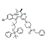 (S)-5-Bromo-3-[3-[(tert-butyldiphenylsilyl)oxy]-2,2-dimethylpropyl]-2-[5-(4-Cbz-1-piperazinyl)-2-(1-methoxyethyl)-3-pyridyl]-1H-indole