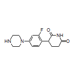 3-[2-Fluoro-4-(piperazin-1-yl)phenyl]piperidine-2,6-dione