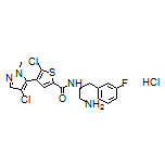 N-[(S)-1-Amino-3-(3-fluorophenyl)propan-2-yl]-5-chloro-4-(4-chloro-1-methyl-1H-pyrazol-5-yl)thiophene-2-carboxamide Hydrochloride