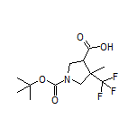 1-Boc-4-methyl-4-(trifluoromethyl)pyrrolidine-3-carboxylic Acid