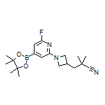 2-[3-(2-Cyano-2-methylpropyl)azetidin-1-yl]-6-fluoropyridine-4-boronic Acid Pinacol Ester