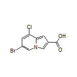 6-Bromo-8-chloroindolizine-2-carboxylic Acid