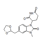 3-[5-[(1,3-Dioxolan-2-yl)methyl]-3-methyl-2-oxo-2,3-dihydro-1H-benzo[d]imidazol-1-yl]piperidine-2,6-dione