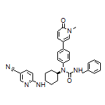 3-Benzyl-1-[trans-4-[(5-cyanopyridin-2-yl)amino]cyclohexyl]-1-[4-(1-methyl-6-oxo-1,6-dihydropyridin-3-yl)phenyl]urea