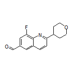 8-Fluoro-2-(tetrahydro-2H-pyran-4-yl)quinoline-6-carbaldehyde