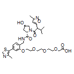 2-[2-[2-[2-[2-[[(2S,4R)-4-Hydroxy-1-[3-methyl-2-(3-methylisoxazol-5-yl)butanoyl]pyrrolidine-2-carboxamido]methyl]-5-(4-methylthiazol-5-yl)phenoxy]ethoxy]ethoxy]ethoxy]acetic Acid