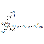 (S)-16-[(2S,4R)-4-Hydroxy-2-[[4-(4-methylthiazol-5-yl)benzyl]carbamoyl]pyrrolidine-1-carbonyl]-17,17-dimethyl-14-oxo-3,6,9,12-tetraoxa-15-azaoctadecan-1-oic Acid