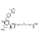 (S)-13-[(2S,4R)-4-Hydroxy-2-[[4-(4-methylthiazol-5-yl)benzyl]carbamoyl]pyrrolidine-1-carbonyl]-14,14-dimethyl-11-oxo-3,6,9-trioxa-12-azapentadecan-1-oic Acid
