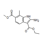 3-Ethyl 6-Methyl 2-Amino-7-methyl-1H-indole-3,6-dicarboxylate