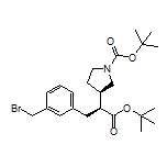 tert-butyl (R)-3-[(S)-3-[3-(Bromomethyl)phenyl]-1-(tert-butoxy)-1-oxopropan-2-yl]pyrrolidine-1-carboxylate