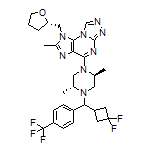 4-[(2S,5R)-4-[(3,3-Difluorocyclobutyl)[4-(trifluoromethyl)phenyl]methyl]-2,5-dimethylpiperazin-1-yl]-2-methyl-1-[[(S)-tetrahydrofuran-2-yl]methyl]-1H-[1,2,4]triazolo[3,4-b]purine