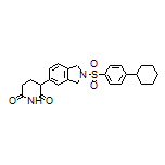 3-[2-[(4-Cyclohexylphenyl)sulfonyl]isoindolin-5-yl]piperidine-2,6-dione