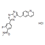 2-Fluoro-N-methyl-4-[7-(quinolin-6-ylmethyl)imidazo[1,2-b][1,2,4]triazin-2-yl]benzamide Hydrochloride