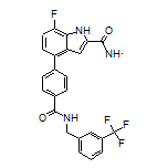 7-Fluoro-N-methyl-4-[4-[[3-(trifluoromethyl)benzyl]carbamoyl]phenyl]-1H-indole-2-carboxamide