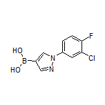 1-(3-Chloro-4-fluorophenyl)pyrazole-4-boronic Acid