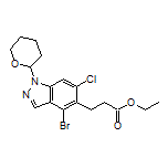 Ethyl 3-[4-Bromo-6-chloro-1-(tetrahydro-2H-pyran-2-yl)-1H-indazol-5-yl]propanoate