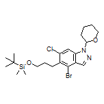 4-Bromo-5-[3-[(tert-butyldimethylsilyl)oxy]propyl]-6-chloro-1-(tetrahydro-2H-pyran-2-yl)-1H-indazole