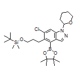 [5-[3-[(tert-Butyldimethylsilyl)oxy]propyl]-6-chloro-1-(tetrahydro-2H-pyran-2-yl)-1H-indazol-4-yl]boronic Acid Pinacol Ester