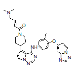 (E)-1-[4-[4-[[4-([1,2,4]Triazolo[1,5-a]pyridin-7-yloxy)-3-methylphenyl]amino]pyrrolo[2,1-f][1,2,4]triazin-5-yl]piperidin-1-yl]-4-(dimethylamino)-2-buten-1-one