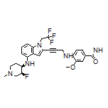 4-[[3-[4-[[(3S,4R)-3-Fluoro-1-methylpiperidin-4-yl]amino]-1-(2,2,2-trifluoroethyl)-1H-indol-2-yl]prop-2-yn-1-yl]amino]-3-methoxy-N-methylbenzamide