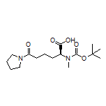 (S)-2-[Boc-(methyl)amino]-6-oxo-6-(pyrrolidin-1-yl)hexanoic Acid