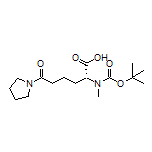 (R)-2-[Boc-(methyl)amino]-6-oxo-6-(pyrrolidin-1-yl)hexanoic Acid
