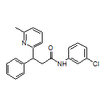 N-(3-Chlorophenyl)-3-(6-methylpyridin-2-yl)-3-phenylpropanamide