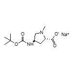 Sodium (2S,4R)-4-(Boc-amino)-1-methylpyrrolidine-2-carboxylate