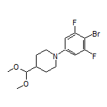 1-(4-Bromo-3,5-difluorophenyl)-4-(dimethoxymethyl)piperidine