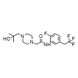 N-[2-Fluoro-5-(2,2,2-trifluoroethyl)phenyl]-2-[4-(2-hydroxy-2-methylpropyl)piperazin-1-yl]acetamide