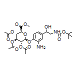 (2S,3R,4S,5S,6S)-2-[2-Amino-4-[2-(Boc-amino)-1-hydroxyethyl]phenoxy]-6-(methoxycarbonyl)tetrahydro-2H-pyran-3,4,5-triyl Triacetate