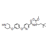 Methyl (S)-5,5-Dimethyl-2-[6-[3-(piperidin-4-yloxy)phenoxy]nicotinamido]hexanoate