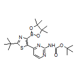 2-(tert-Butyl)-5-[2-(Boc-amino)pyrimidin-4-yl]thiazole-4-boronic Acid Pinacol Ester