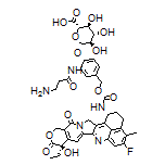 (2S,3S,4S,5R,6S)-6-[2-(3-Aminopropanamido)-4-[[[[(1R,9R)-9-ethyl-5-fluoro-9-hydroxy-4-methyl-10,13-dioxo-1,2,3,9,10,12,13,15-octahydrobenzo[de]pyrano[3’,4’:6,7]indolizino[1,2-b]quinolin-1-yl]carbamoyl]oxy]methyl]phenoxy]-3,4,5-trihydroxytetrahydro-2H-pyran-2-carboxylic Acid